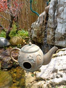 Vintage metalen vogelvoeder ijzeren windgong aantrekkelijk hangend vogelhuisje wilde vogels voor tuindecoratie - Product Image 6