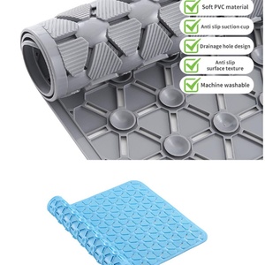 Alfombrilla de Ducha Lavable a Máquina, Alfombrilla Antideslizante para Bañera con Ventosas y Orificios de Drenaje, Alfombrilla de Baño de PVC - Product Image 3