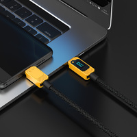 Kabel Data APPACS U120 USB-C ke C dengan Selubung PVC Kepang, Pengisian Cepat Khusus 3A dengan Konduktor Tembaga Murni