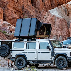 4x4 Foldable Roof Tent Portable <b>Car</b> Roof Top Tent Waterproof Oxford Fabric Aluminum Poles Hard Shell Rooftop Tent For 2-4 People - Product Image 4