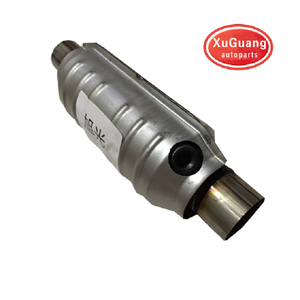 XG-AUTOPARTS Uni bulat Universal putaran konverter katalis dengan O2 Sensor lubang di sisi 2 "2.5" 3 "pipa - Product Image 1