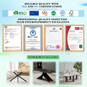 Table à <span class=keywords><strong>manger</strong></span> OKAY en MDF, pour intérieur, café, facile à nettoyer, base en X, économique, améliorée, réglable, moderne, en céramique - Product Image 3