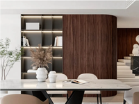 AORONG Panneaux de tambour flexibles demi-ronds en noyer naturel filmé UV pour meubles de table d'îlot mural de fond