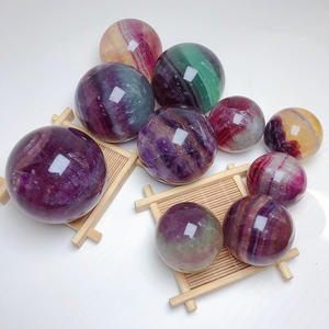 1 Pc Natural Quality <b>Candy</b> Fluorite Sphere,<b>Rainbow</b> Healing Stone Small Crystal Ball Spheres for Home Decor - Product Image 1