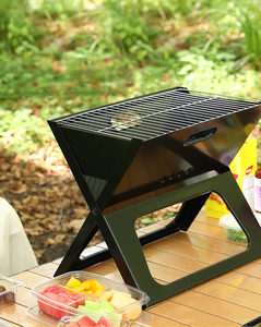 2025 poêle de Barbecue extérieur <span class=keywords><strong>avec</strong></span> grille de <span class=keywords><strong>plaque</strong></span> de feu de charbon de <span class=keywords><strong>bois</strong></span> enduit de poudre chauffante pour le camping de pique-nique en plein air - Product Image 3