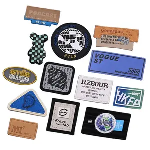 New Design Heat Press Patches Eco-friendly custom pvc clothing label Embossed Logo Silicone for Garment 3D Soft Rubber Patches