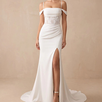 Robe de mariée corset pour mariée, grande taille, style robe de bal, avec appliques de dentelle personnalisées, en satin ivoire avec traîne