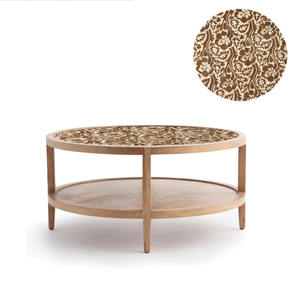 Muebles pequeños modernos de mediados de siglo, mesa de centro de madera redonda de alta calidad - Product Image 5