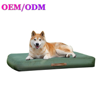Lit gonflable d'extérieur pour chiens et chats de petite taille, imperméable, solide, été, fond antidérapant, vert, 36x27 pouces, housse amovible