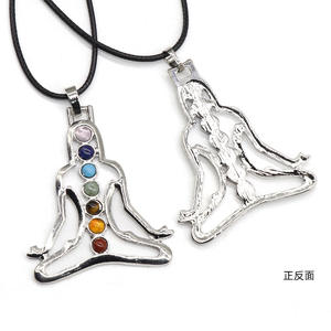 HZ, superventas, piedra Natural, siete Chakras, Yoga, energía, cristales curativos, piedras colgantes para collar, fabricación de joyas, suministros de brujería - Product Image 2