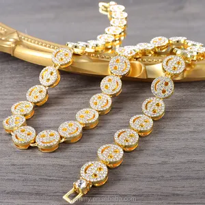 New Hiphop Bling Iced Out Smiling Face Bracelet Diamond Decoration Jewelry Men's Bracelet Gifts