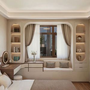 Armoire ouverte de conception moderne sur mesure, vente en gros d'usine, villa haut de gamme, armoire combinée sur mesure pour chambre à coucher, vestiaire - Product Image 1