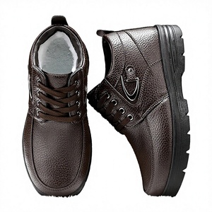 Mocassins à lacets de haute qualité, chauds pour l'hiver/le printemps/le été, chaussures habillées décontractées pour hommes avec empeigne en PU et semelle extérieure en caoutchouc pour le bureau et la carrière - Product Image 2