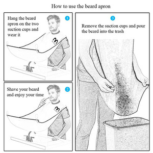 Lingsheng vente chaude <span class=keywords><strong>coupe</strong></span> barbe tablier <span class=keywords><strong>Cape</strong></span> pour hommes rasage Polyester étanche coiffure <span class=keywords><strong>barbier</strong></span> cheveux barbe attrape-cheveux - Product Image 5