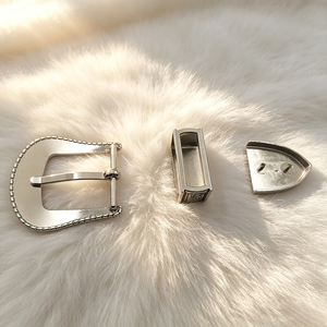 Hebilla de Aleación de Zinc de 3.2cm, Estilo Europeo y Americano, Juego de Tres Piezas con Diamantes, Venta Directa de Fábrica - Product Image 3