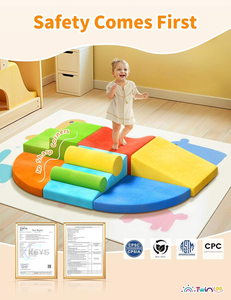 Blocs de jeu en mousse souple pour bébé, personnalisables OEM/ODM, 8 pièces, pour l'escalade, le jeu, la rampée et le glissement des tout-petits - Product Image 3