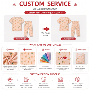 Pijamas Familiares de Bambú Modal con Estampado de Perrito, Certificados BSCI y OEKO-TEX, para Mamá y Niñas, con Volantes, Ropa de Dormir, Logotipo Personalizado de Fábrica - Product Image 3