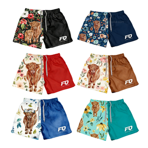 شورتات فوتي مخصصة للأطفال بتصميم بقرة هايلاند أسترالية، مع جيوب بسحاب، شورتات فوتي بتصميم كلب داشهند، شورتات فوتي بتصميم بيجامة للكلاب - Product Image 2