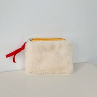 Petit sac carré en peluche Ins multicolore Mini sac cosmétique organisateur de maquillage étudiants porte-monnaie porte-carte filles pochette sacs