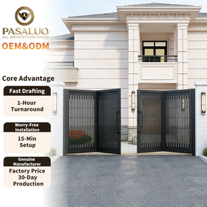 Puertas de Seguridad Exteriores Plegables y Deslizantes Eléctricas de Aluminio Estilo Moderno PSL OEM 2026 <span class=keywords><strong>para</strong></span> Entrada de Jardín, Casa, Villa - Product Image 1