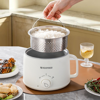 Casserole électrique multifonction avec revêtement antiadhésif double couche en titane et cuiseur à riz électrique domestique