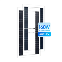 Sunket Haute Qualité Half Cut 160w 320w Panneau Solaire Agrivoltaïque Mono 182mm 40 cellules Double Verre Bifacial Sans Cadre Pv Module