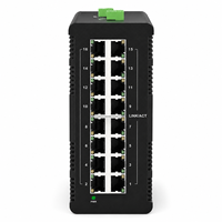 Switch PoE Industrial L2 Administrado de 16 Puertos, 16 Puertos Gigabit RJ45 de Cobre 1000/100/10M, IP40, Protección contra Sobretensiones de 40~75 6KV