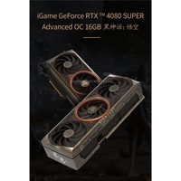 IGame RTX 4080 SUPER OC 16GB GDDR6X Nouvelle Carte Graphique Gaming WUKONG Black Math pour PC de Bureau PCI Express 4.0 avec Ventilateur de Refroidissement et Sortie DP