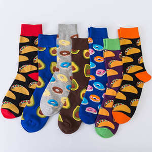Calcetines Divertidos y Coloridos de Moda, Calcetines con Estampado de Comida, Hamburguesas y <span class=keywords><strong>Pizza</strong></span>, Calcetines Novedosos y Creativos para Mujer, Diseño Extravagante - Product Image 1