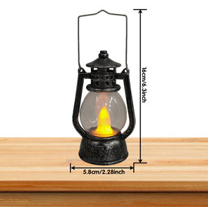 Lámpara de Mesa LED Portátil de Estilo Antiguo, Funciona con Pilas, Luz Nocturna, Decoración Navideña para el Hogar, Dormitorio, Oficina, Hotel, Fiesta - Product Image 2