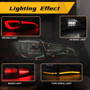 Feux arrière LED pour Toyota <span class=keywords><strong>Vios</strong></span> 2018 <span class=keywords><strong>2019</strong></span> 2020 2021 2022 2023, ensemble de feux arrière, noir fumé/blanc clair - Product Image 4
