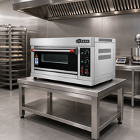 Four électrique commercial 1 plateau 1 compartiment 4,6 kW pour la cuisson du pain, des gâteaux et des pizzas en boulangerie