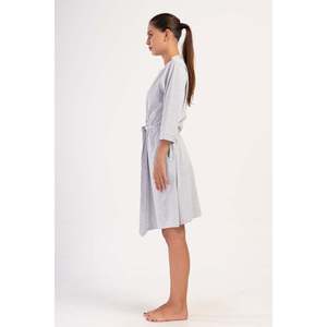 Bata de mujer de manga 3/4, transpirable, estilo babydoll, con cintura elástica, logotipo personalizable, material de elastano, talla única, suministro ODM - Product Image 3