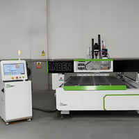Machine de fraisage CNC ANBEN ATC, broche 9KW, contrôle Mach3, zone de travail 1300x2500mm, travail du bois, roulement à billes