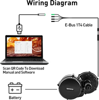 Câble de programmation moteur USB pour moteur central Bafang BBS01 BBS02 BBSHD