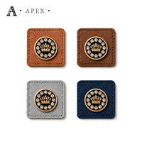 Étiquette en cuir personnalisée APEX pour hijab, abaya, mode, marque, usine, foulard, vêtement, sac à main, à coudre, avec logo métallique