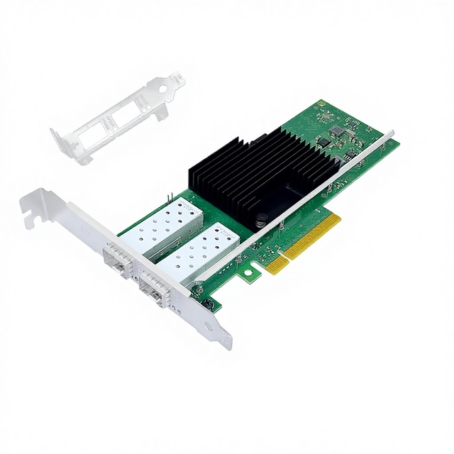 Internal 10Gbps Quad SFP+ PCIe X8 Dual Port Optical Network Card Intel X710-DA2 Chip Server NIC Used Stock