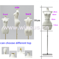 Mannequin ajustable en velours pour robe de mariée, forme féminine brésilienne BBL, demi-corps, grande taille, forte poitrine, fesses généreuses