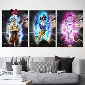 Canvas HD Dragon Ball Z Prints Son Goku Paintings Frieza Wall Artwork poster Modern Home Anime immagini modulari decorazione della stanza