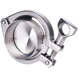 316L Stainless Steel Tri Clamp Solid End Cap with Clamped Ferrule Sanitary Pipe Fitting for Homebrew stainless steel end cap