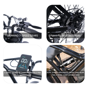 Vélos Électriques <span class=keywords><strong>VTT</strong></span> Électrique Pas Cher K7 20 Pouces pour Adultes Suspension Intégrale Entrepôt International - Product Image 2