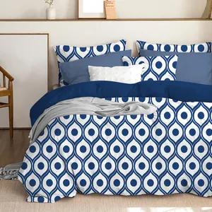 Custom Fashion Printed bed set Modern Soft cotton comforter sets Bedding Set