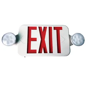 UL Listed emergency light With Twin Heads LED EMERGENCY EXIT SIGN Combo JLECF2RW