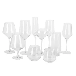 Wholesale Lead Free Crystal Wine Glass Cup Luxury Transparent Red Wine Drinking Goblets