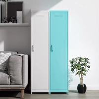 Armoire de rangement en acier multi-couleurs sur pied, personnalisable, à portes simples, pour vêtements, casier en acier, armoire de rangement, vente en gros