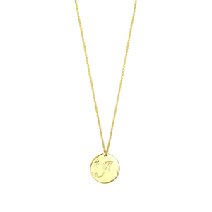 Collana in acciaio inossidabile con ciondolo a forma di lettera J da 1,9 cm, tono oro, gioielli alla moda per donna - Product Image 1