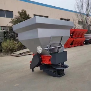 En venta, esparcidor de fertilizante de trabajo suspendido para agricultura impulsado por tractor con caja de cambios para esparcir césped - Product Image 3