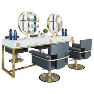 Modern Style Cosmetic <b>Mirror</b> <b>Table</b> Integrated Cabinet for Beauty Salon for Perm Dyeing Barber Shop Use for Internet Celebrity - Product Image 5