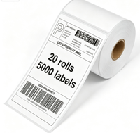 Étiquettes autocollantes en papier thermique finition brillante pour codes-barres - Durables et résistantes à l'huile pour la logistique, l'expédition client et l'entrepôt