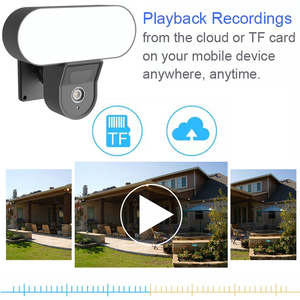 1080P 3MP gizli Wifi projektör su geçirmez kamera LED aydınlatma Spot işık PIR kamera ile iki yönlü ses konuşma - Product Image 5